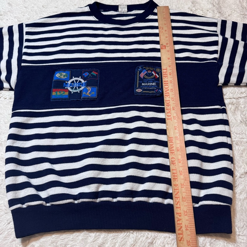 90s GREEN COAST Yachting Outfits Marine Sweatshirt Made in Italy  large - Picture 6 of 6